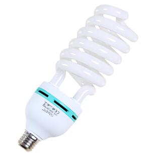 135W摄影补光灯泡三基色节能螺旋5500K色温影棚影视灯柔光灯箱