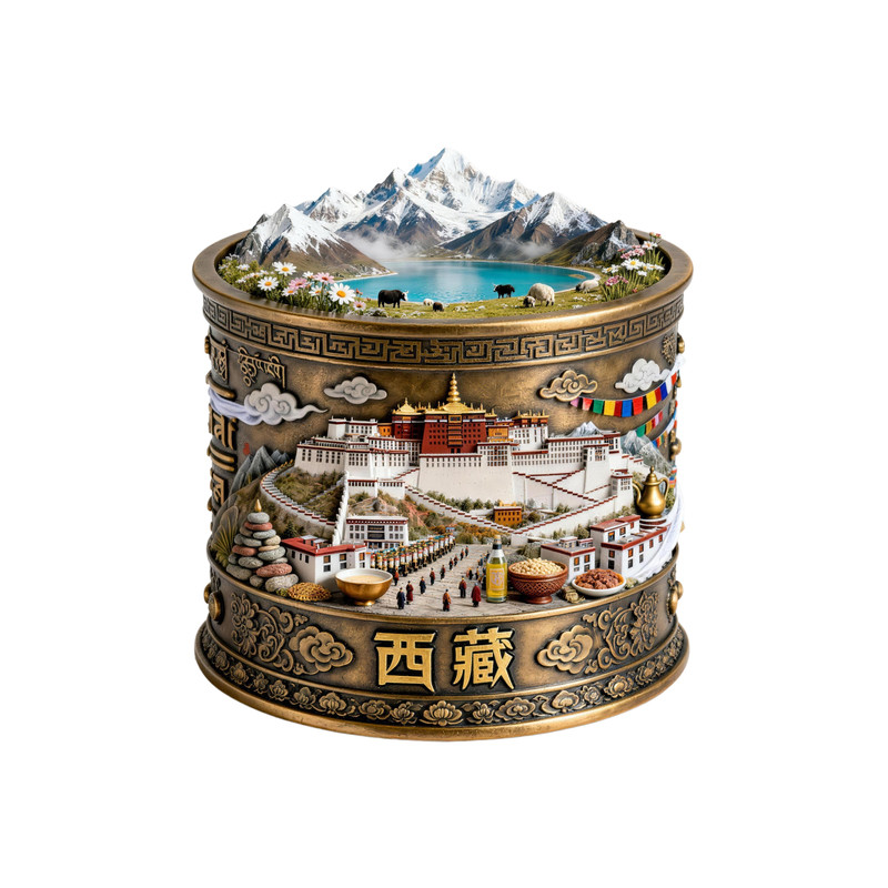 西藏金属浮雕磁吸冰箱贴
