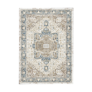 寻由北欧简约复古波斯 古董地毯 客厅茶几毯卧室床边毯美式民族风