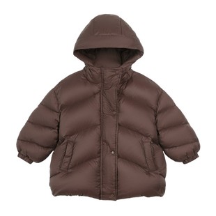 NORNOR女童羽绒服2025新款冬装防风保暖鹅绒加厚抗寒儿童连帽外套