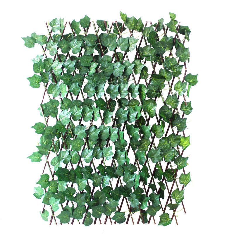 田园装饰栅栏围栏可伸缩拉伸篱笆拉网仿真藤条花朵实木吊顶植物