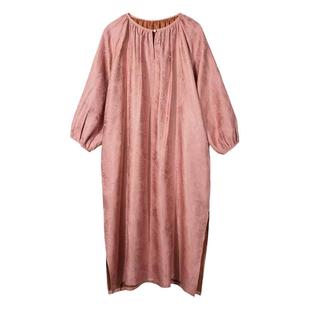 知笔墨真丝红云纱连衣裙 早秋多巴胺减龄垂坠感花萝长裙