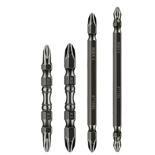 进口德系十字批头高硬度强磁圈双节棍防滑电动螺丝刀头风批头套装