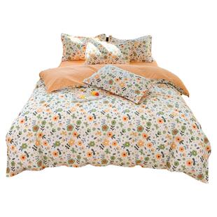 全棉四件套纯棉100被套床单学生宿舍被子三件套夏季春秋4床上用品