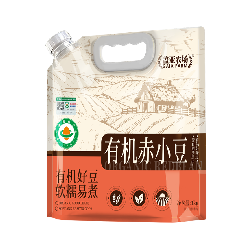盖亚农场有机赤小豆颗粒饱满1kg