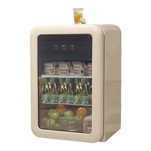 哈士奇冰吧墩墩吧mini复古冷冻冷藏小冰箱118L饮料柜小型家用办公