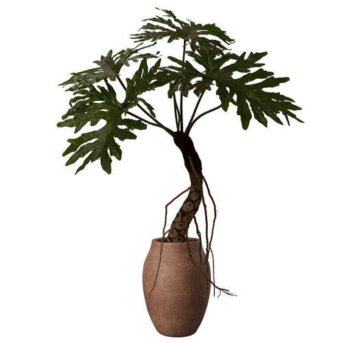 仿真龙鳞春羽绿植盆栽室内商业空间装饰高级大型假植物龟背竹摆件