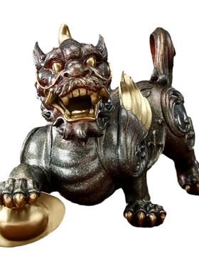 纯铜聚财皮丘客厅办公室貔貅摆件