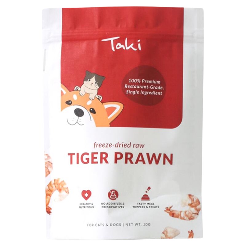 TAKI Treats越南进口原切老虎虾冻干犬猫通用宠物零食