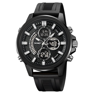 时刻美潮流双显倒计时手表男士学生休闲运动防水多功能电子表夜光