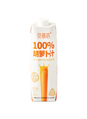 贝蓓芯胡萝卜汁nfc纯果汁家庭装