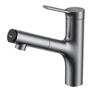 九牧面盆抽拉龙头洗漱台冷热水卫生间台盆枪灰色洗手盆水龙32344