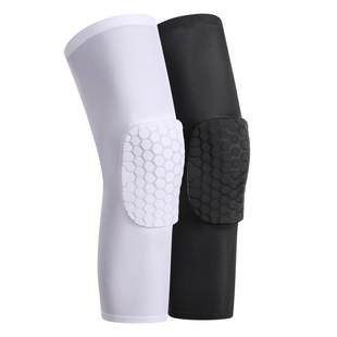 篮球护膝蜂窝防撞付漆男女透气夏季七分裤套短款长款专业膝盖护具