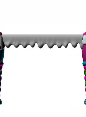 泥卡通门头装饰幼儿园拱门