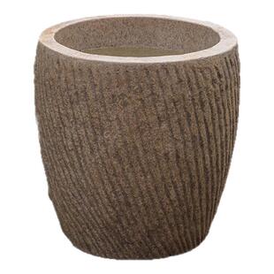 户外庭院仿石头水缸睡莲荷花盆缸鱼缸花园仿石槽水槽装饰造景摆件