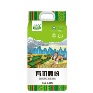 元溢慷礼盒装有机面粉新疆小麦中高筋面粉饺子馒头面条拉面包烘焙