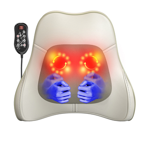 奥克斯肩颈椎按摩器腰部背部全身多功能捶打靠垫家用揉捏椅按摩仪