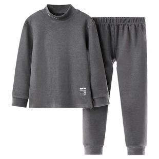 儿童秋衣秋裤秋冬德绒发热加厚加绒半高领男女童保暖内衣打底套装