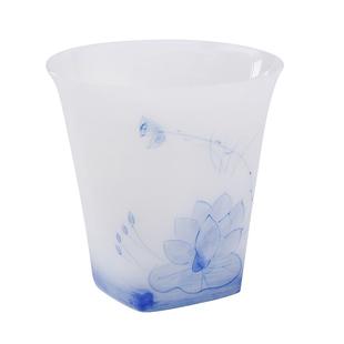手绘功夫小茶杯盖碗女士个人专用高档家用璞玉瓷主人杯陶瓷品茗杯