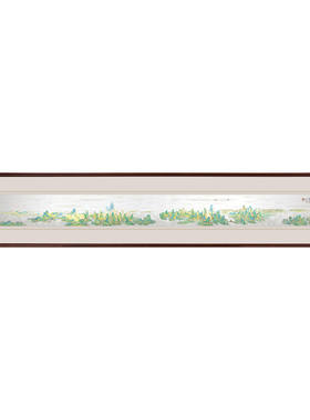 皇城工坊千里江山图非遗银雕画