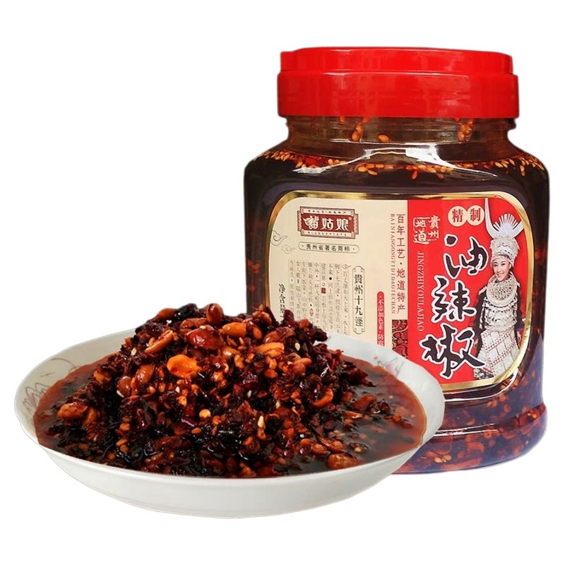 苗姑娘精制油辣椒750g