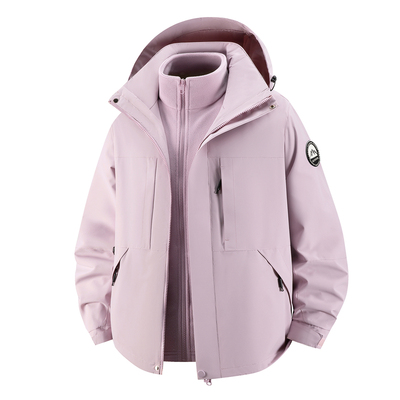 户外三合一冲锋衣男女防风可拆