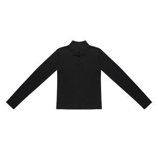 星河汉歌秋不语冬女新中式长袖针织打底黑色马面裙上衣明制汉服