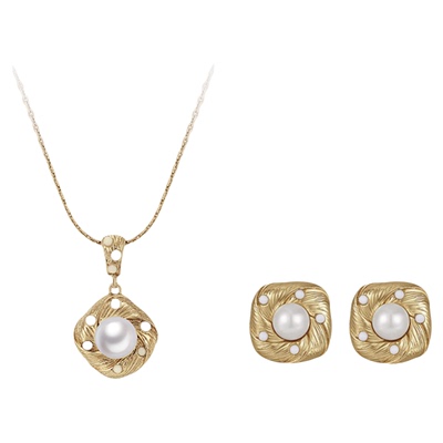 【女神礼物】RC Retro Chic意大利复古时尚首饰 金丝珍珠套装