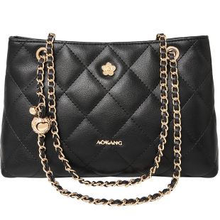 奥康链条托特包2026新款包包大容量女款通勤斜挎包高级牛皮单肩包