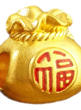 诗普琳珠宝 福袋 黄金转运珠女款时尚足金手链福袋转运珠串珠