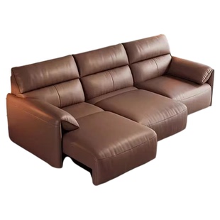 电动智能沙发头等太空舱可躺可睡多功能三人位头层牛皮半青皮沙发