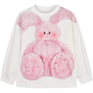 毛怪亲子款|woobaby儿童长袖T恤男女童25秋纯棉上衣打底衫童装