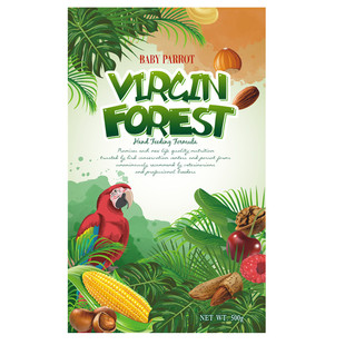 VF原始森林鹦鹉奶粉BB乳粉中大型专用幼鸟鸟粮鸟食包邮高脂款500g