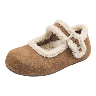 达芙妮勃肯鞋加绒甜美