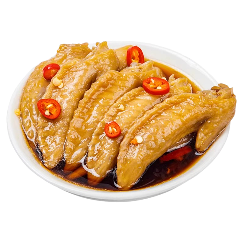 爱尝鲜泡鸡翅香辣味即食真空卤味鸡翅尖休闲零食小吃独立包装批发