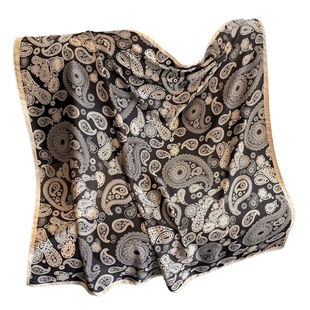 2025新款复古民族风丽锦缎110大方巾防晒仿真丝丝巾空调披肩两用