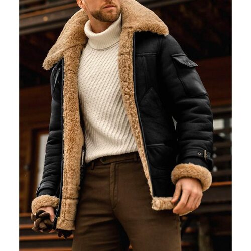 Y 37320 Winter Warm Composite Leather Jacket 保暖复合皮夹克