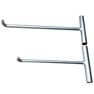 井盖钩304不锈钢拉货拉筐自来水盖钩下水道钩丁字钩窑井盖钩