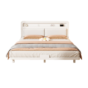 悬浮床铁艺床现代简约家用榻榻米带床头铁架床加粗加厚碳素钢架床