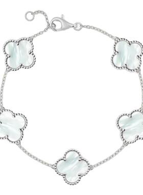 Oho coo 新加坡设计师品牌手链女小众设计高级轻奢四叶草红色手串