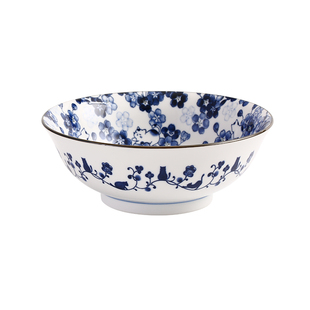 千代源日本进口舞猫樱花家用餐具釉下彩饭碗汤碗盘子餐盘日式猫咪