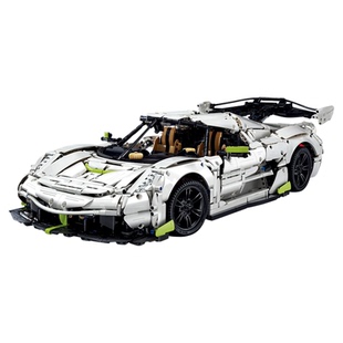 双鹰cada1:8柯尼塞格jesko积木跑车男孩敞篷汽车模型拼装玩具礼物