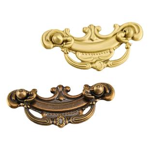 铜匠师法式复古黄铜拉手现代金色柜门拉手轻奢衣柜抽屉橱柜门把手