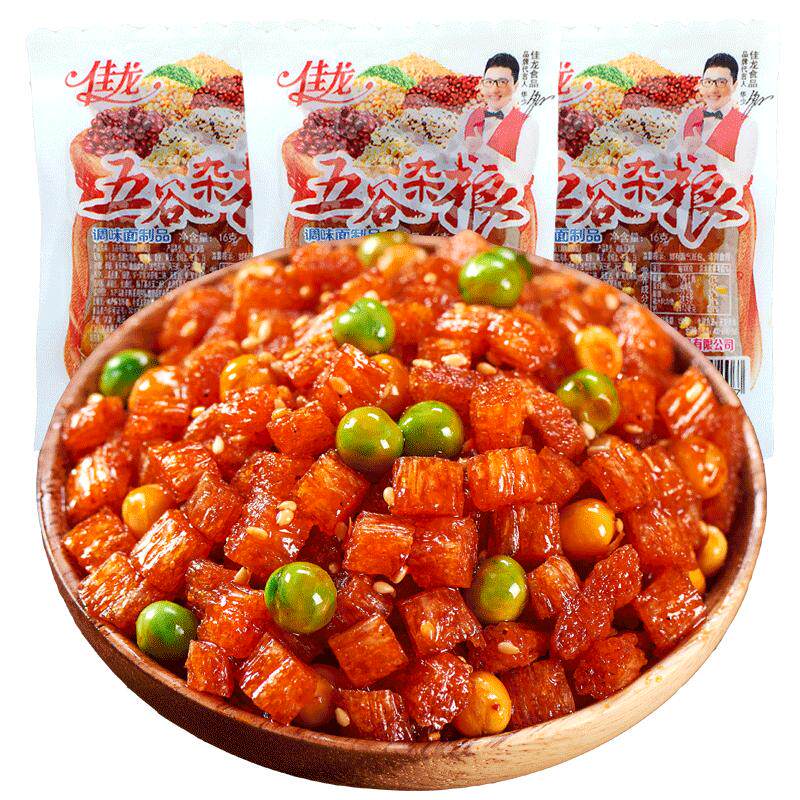 佳龙五谷杂粮辣条麻辣儿时怀旧休闲食品小吃解馋小零食经典素牛筋