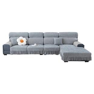 沙发套罩全包弹力通用2025新款冬季加厚裙边雪尼尔沙发坐垫换新笠