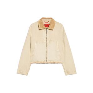 MAX&Co.女装街头风宽松米色棉质帆布夹克6081015302