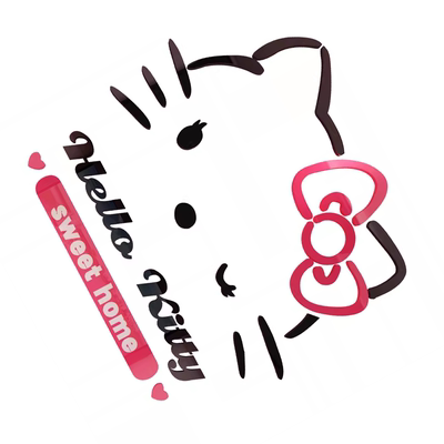 hellokitty凯蒂猫墙面儿童房间布置装饰生日贴女孩公主床头3d立体