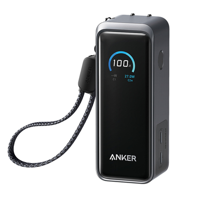 【3C认证可上飞机】Anker Prime安克二合一充电宝充电器9600毫安65W快充小巧便携适用苹果17手机笔记本电脑16