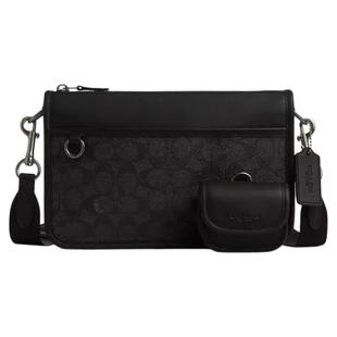 【官方授权】COACH/蔻驰男包Heritage24斜挎包斜挎包小型经典老花