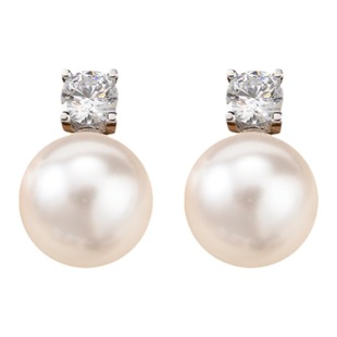 戴妃珍珠耳钉银针10mm大珍珠耳饰2025新款高级感轻奢气质耳环女